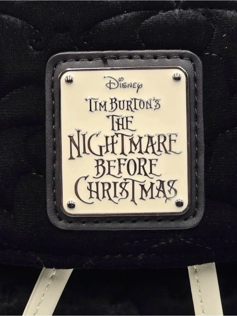 Loungefly Disney Nightmare Before Christmas Quilted Black Mini Backpack